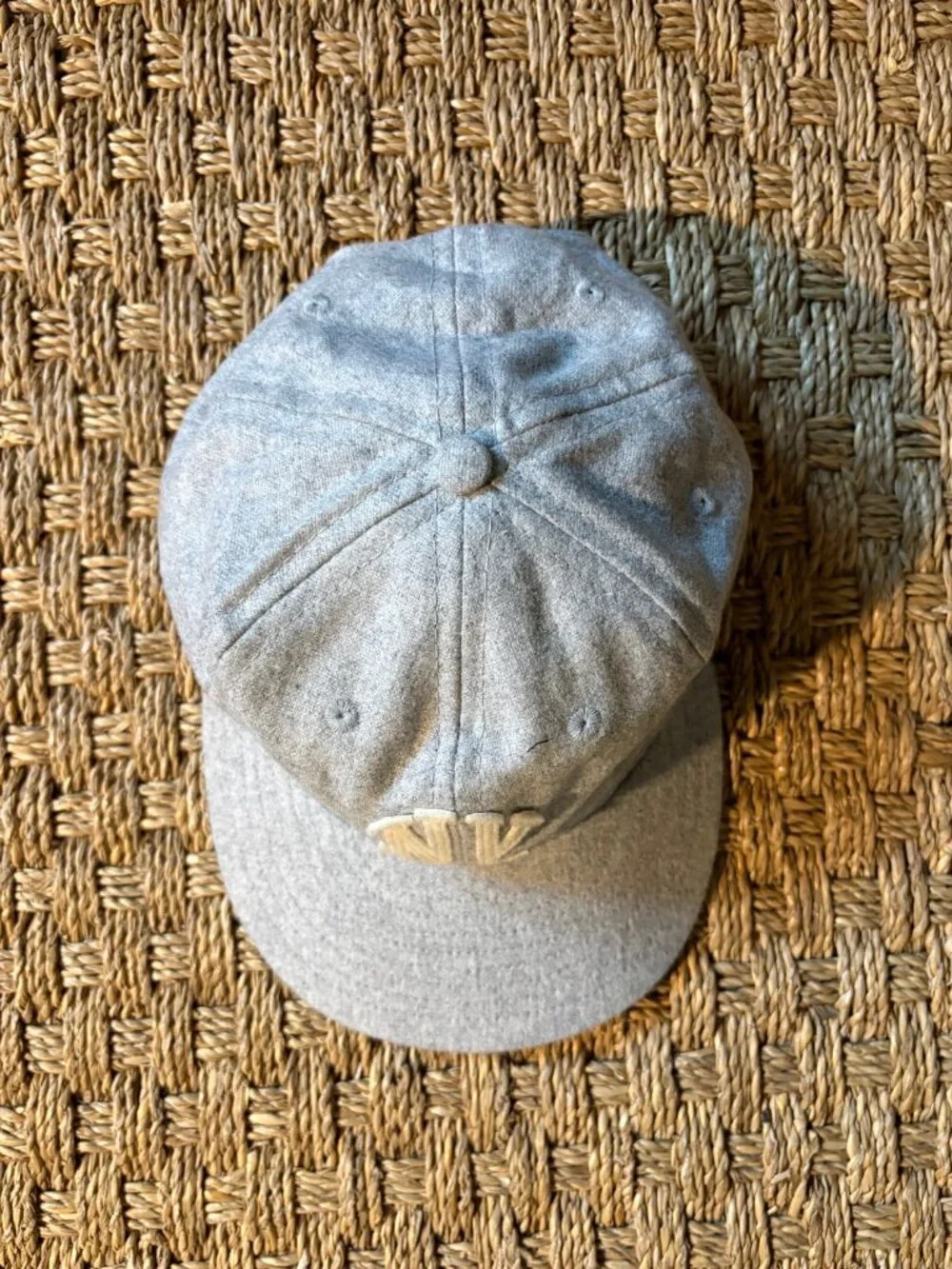 NWOT  Ebetts Field Flannel authentic wool flannel NY ball cap in h. grey